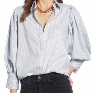 Something Navy Full Sleeve Striped Top XS